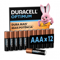 Duracell Pilhas Optimum AAA Palito Pack 12 Unidades
