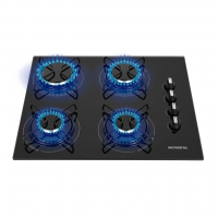 MONDIAL Cooktop A Gás, 4 Bocas, Preto/Inox, Bivolt - CTG-01
