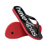 Chinelo Havaianas Top Logomania Preto/Vermelho