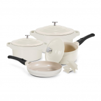 LE COOK Jogo De Panelas Premier Antiaderente Cerâmica 4 Peças Off White