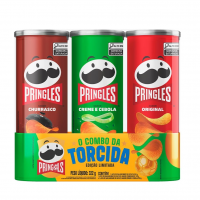 Salgadinho Batata Frita Pringles Tripack Festa Do Futebol 322g