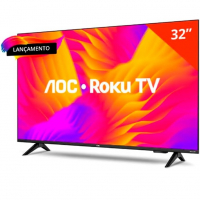 Smart TV LCD LED AOC 32" HD | 32S5155/78G, Wi-Fi, Quad Core, Dolby Áudio, 60 Hz