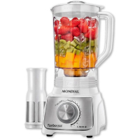 MONDIAL, Liquidificador Turbo, Branco/Inox, 1100W, 220V - L-1100-WI
