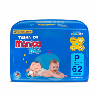 Fralda Turma Da Mônica Baby Mega P 62 Unidades