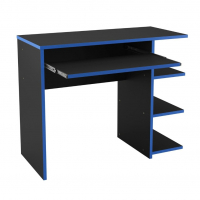 Mesa Escrivaninha Para Computador Escritório Pc Gamer RTX (Preto/Azul)
