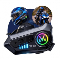 Fone De Ouvido Para Capacete Intercomunicador Bluetooth Headset Rgb Sem Fio