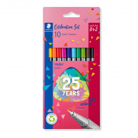 STAEDTLER Caneta Ponta Fina Triplus Fineliner 0.3mm Estojo 8 Cores Sortidas + 2-334 BK10 TA