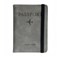 Carteira Porta Passaporte De Viagem Com Elástico PU Couro