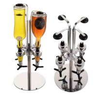 Porta Bebida Giratório 4 Garrafas Dispenser Dosador Inox