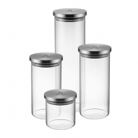 Electrolux Kit 4 Potes De Vidro Herméticos Porta-Mantimentos Com Tampa Em Inox - Marketplace