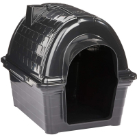Furacão Pet Iglu Casinha De Plástico Para Cães, Preto, 2