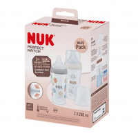 Kit Mamadeiras NUK Perfect Match Com Controle De Temperatura - Fluxo Médio