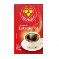 3 Corações Café Torrado E Moído Extra Forte À Vácuo 250G