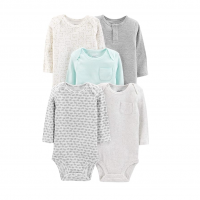 Body Pacote Com 5 Bodies De Manga Comprida Simple Joys By Carter'sUnisex Bebê