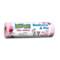 Dover-Roll Saco Para Lixo Odor Defense Banheiro & Pia Rosa Flower Power Rolo Com 50 Sacos