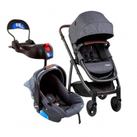 Travel System Infanti, Epic Lite Trio, Com Isofix, Black Deep