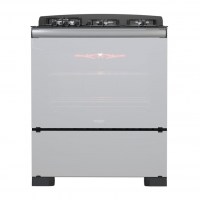 Dako Fogão 5 Bocas Preto Com Frente Em Vidro Espelhado E Timer Digital Diplomata Glass Grill Style Bivolt