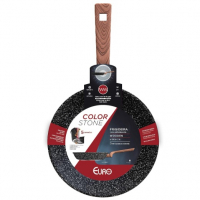 Euro Home - Frigideira 24 Cm, 1.5 L De Alumínio Com Antiaderente Color Stone Wooden