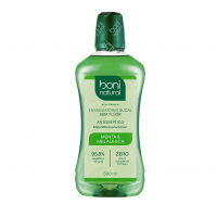 BONI NATURAL - Enxaguante Bucal Natural E Vegano, Sem Flúor, Zero Álcool, Sem Parabeno, Menta E Melaleuca, 500ml