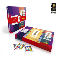 Copa Do Mundo 2026 Box Premium Janela C/ 1 Álbum Capa Dura Ouro + 60 Envelopes De Figurinhas FIFA WORLD CUP 2026™