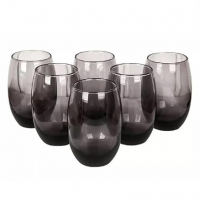 NADIR FIGUEIREDO Jogo De Copos Aruba Long Drink 475ml Cinza 6 Peças