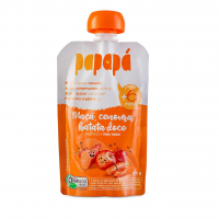Papapá, Papinha Orgânica De Frutas, Sabor Maçã, Cenoura E Batata Doce, 100g
