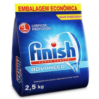 Finish Advanced Detergente Para Lava Louças Em Pó, Sabão Limpeza Profunda, 2,5kg