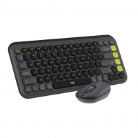Combo Teclado E Mouse Sem Fio Logitech POP Icon Com Teclas E Botões Personalizáveis, Clique Silencioso, Easy