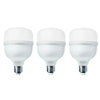 Kit 3 Lâmpadas Led Alta Potência Super Bulbo 40w Branco Frio Luz Branco-frio