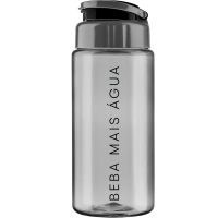 Garrafa Squeeze TIBA Atenas 500 Ml, Cinza | Decorada, Com Alça