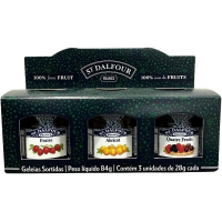 St Dalfour Kit Geleias Sortidas Quatro Frutas, Morango, Damasco, Framboesa Ou Mirtilo Sem Adição De Açúcar