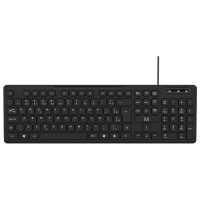 Teclado Com Fio Multi USB Com 3 Níveis De Ajuste De Altura, Teclas Silenciosas E LEDs Indicadores
