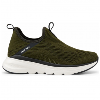 Tênis Masculino Adrun Calce Fácil Esportivo Conforto Origina Verde Militar Geométrico