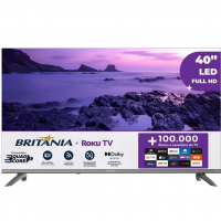 Smart TV 40" Britânia Roku TV HDR10 Dolby Audio B40CRA