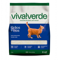 Areia Higiênica Biodegradável Viva Verde Grãos Finos 4kg