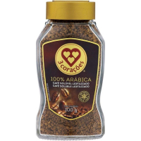 3 Corações Café Solúvel Liofilizado, Vidro 100G