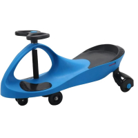 Carrinho De Rolimã Infantil Azul E Preto, Com Rodas Deslizantes, Assento Ergonômico, Tamanho 75x40x27