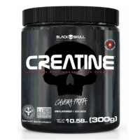 Creatina Monohidratada Black Skull 300g Sem Sabor