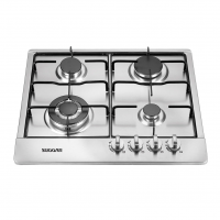 Suggar Cooktop A Gás 4 Bocas Mesa Em Aço Inox Tripla Chama Lateral Bivolt Fg4134ix