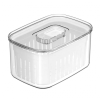 Ou Organizador Com Cesto 650ml Transparente Linha Clear Fresh