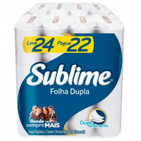 Sublime - Papel Higiênico, Folha Dupla, 24 Rolos