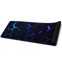 Mouse Pad Gamer Grande Profissional Extra 80x30 Cm Bordas Costuradas Base Antiderrapante Lavável